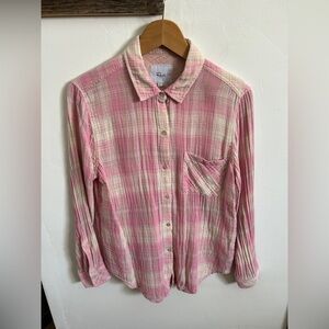 RAILS Pink Plaid Button Down Shirt